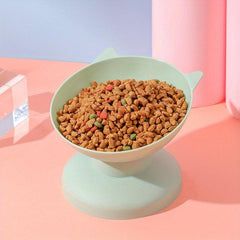 Elevated Tilted Pet Bowl for Cats and Dogs
