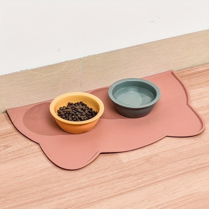 Non Slip Silicone Cat Food Mat - Waterproof & Spill Proof Pet Placement Mat