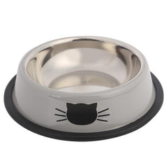 Ept Stainless Steel Round Cat Bowl with Non Skid Base