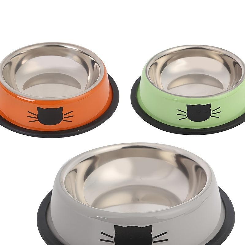 Ept Stainless Steel Round Cat Bowl with Non Skid Base