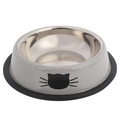 Ept Stainless Steel Round Cat Bowl with Non Skid Base