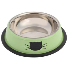 Ept Stainless Steel Round Cat Bowl with Non Skid Base