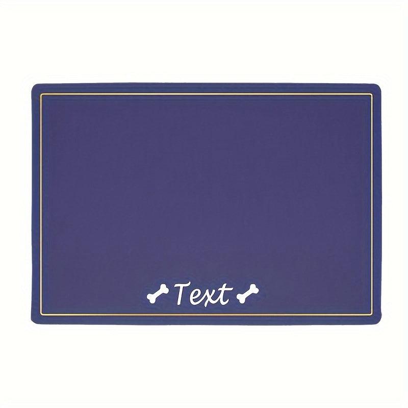 Custom Waterproof Dog Feeding Mat with Pet Name - Bone Pattern
