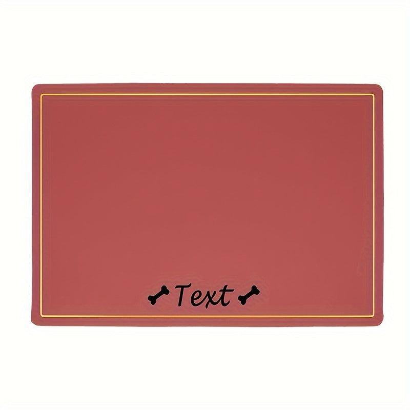 Custom Waterproof Dog Feeding Mat with Pet Name - Bone Pattern