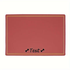Custom Waterproof Dog Feeding Mat with Pet Name - Bone Pattern