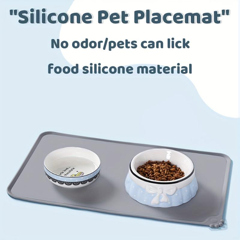No Spill Dog Feeding Mat Easy Clean Pet Placemat