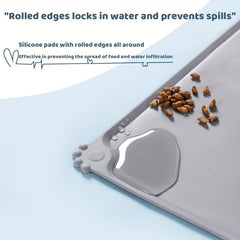 No Spill Dog Feeding Mat Easy Clean Pet Placemat