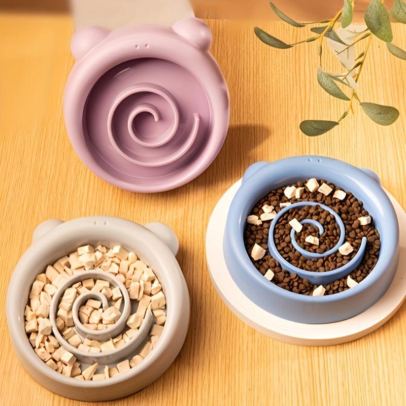 Slow Feeder Dog Bowl Anti Choking Cat Food And Water Bowl