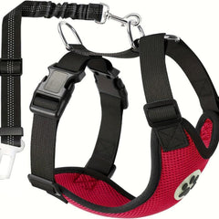 Dog Car Harness Seat Belt Set Adjustable Pet Harnesses With Strap