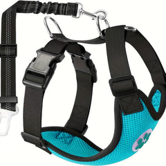 Dog Car Harness Seat Belt Set Adjustable Pet Harnesses With Strap