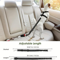 Dog Car Harness Seat Belt Set Adjustable Pet Harnesses With Strap