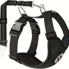 Dog Car Harness Seat Belt Set Adjustable Pet Harnesses With Strap