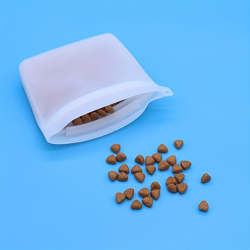 Silicone Dog Food Storage Bag Portable Dog Training Pouch