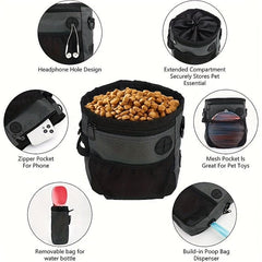 Multifunctional Dog Training Treat Pouch with Water Bottle Bag