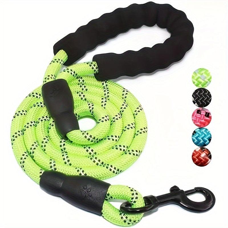 Reflective Nylon Dog Leash Padded Handle for All Dog Sizes