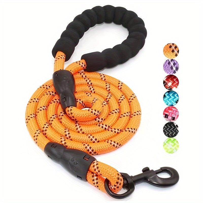 Reflective Nylon Dog Leash Padded Handle for All Dog Sizes