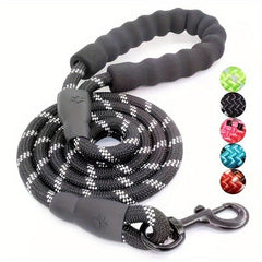 Reflective Nylon Dog Leash Padded Handle for All Dog Sizes