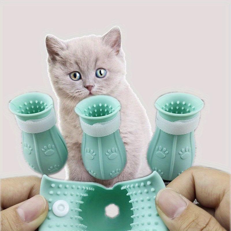 Durable Silicone Anti Scratch Boots for Cat's Paws