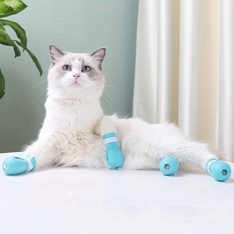 Durable Silicone Anti Scratch Boots for Cat's Paws