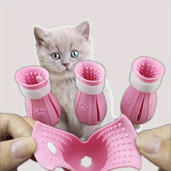Durable Silicone Anti Scratch Boots for Cat's Paws