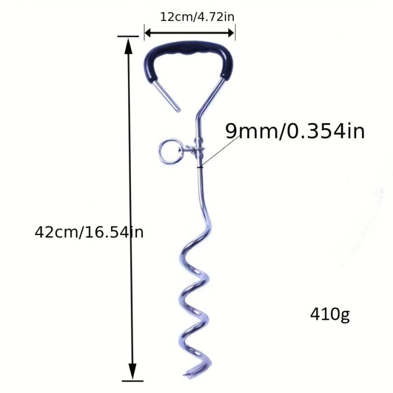 Heavy Duty Dog Stake Tie Out Cable with Spiral Stake