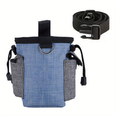 Pet Treat Bag for Training and Travel with Waist Belt for Dogs and Cats