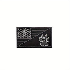 Dog Patch American Flag Embroidered Patch Tactical Dog Paw Patches Vests