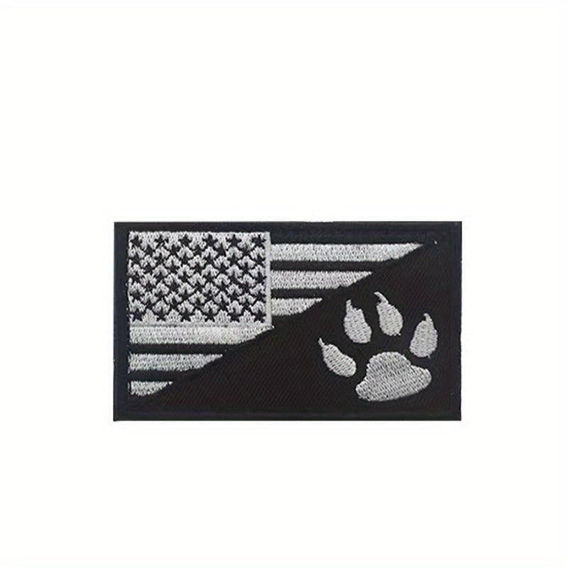 USA Flag Embroidered Dog Patch - Tactical Hook & Loop Fastener
