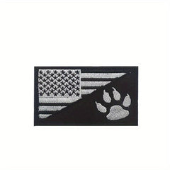 USA Flag Embroidered Dog Patch - Tactical Hook & Loop Fastener