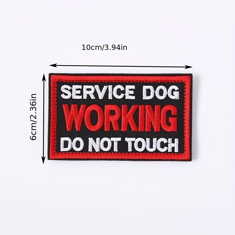 Stylish Service Dog Vest with 'Do Not Touch' Patch, Fasteners Included