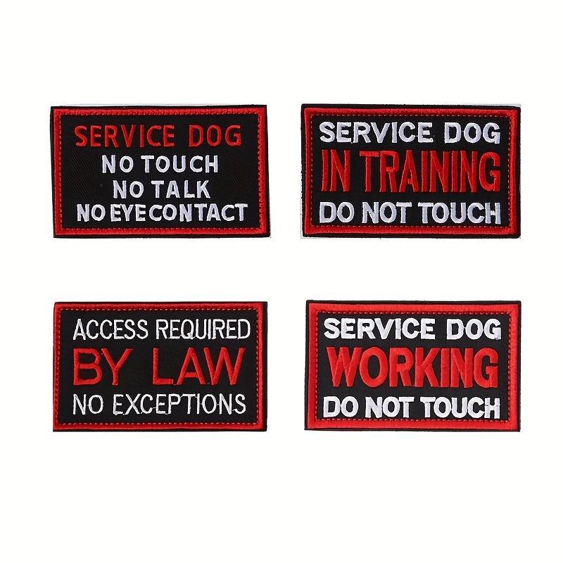 Stylish Service Dog Vest with 'Do Not Touch' Patch, Fasteners Included