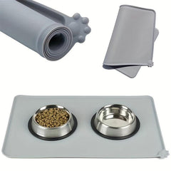 Silicone Pet Food Mat No Spill Non slip Cat Feeding Mat