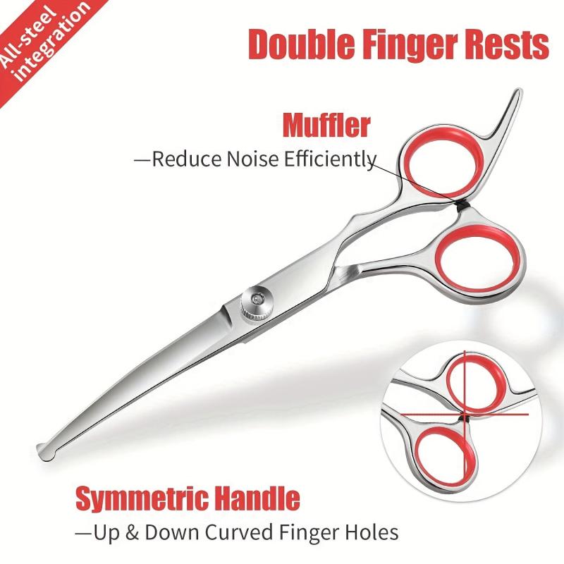 Professional Pet Grooming Scissors with Round Tip for Safe Trimming