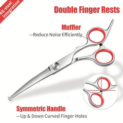 Professional Pet Grooming Scissors with Round Tip for Safe Trimming