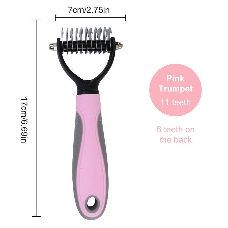 Pet Grooming Brush For Dogs And Cats - Shedding Tool And Hair Removal Comb