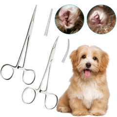 Pet Ear Hair Remover Tool with Hemostat