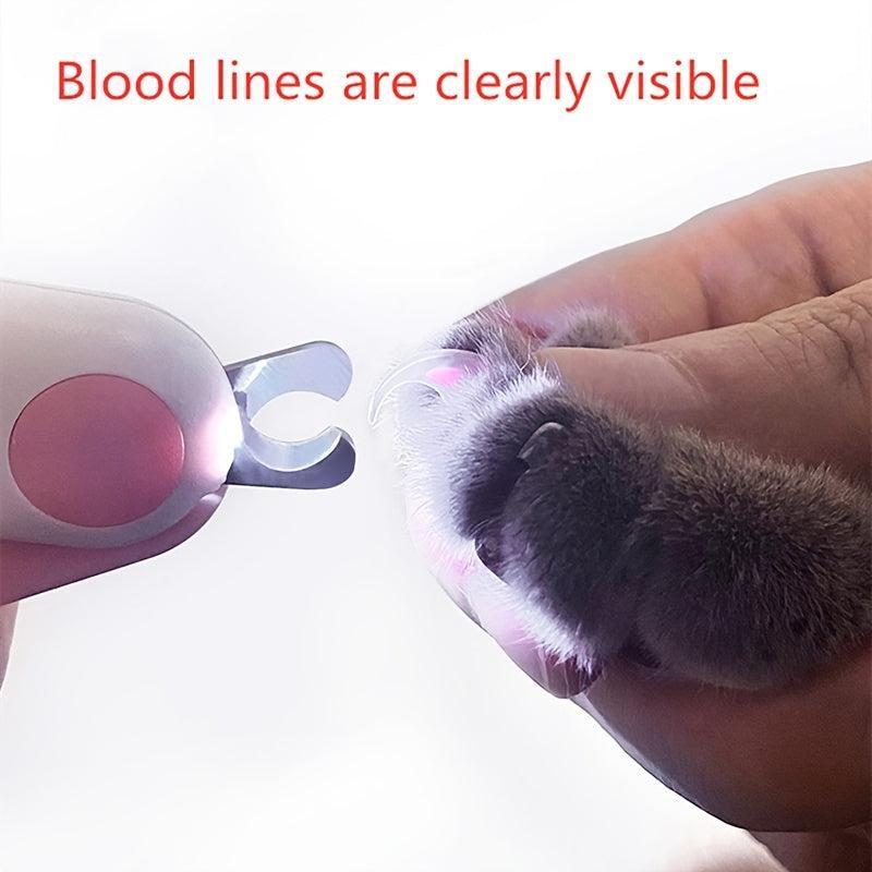 LED Pet Nail Clippers with Hidden Nail File