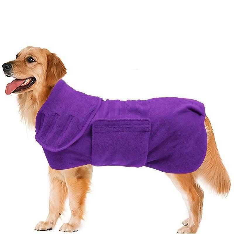 Microfiber Dog Bath Towel Water Absorbent Quick drying Pet Hooded Bath Towel