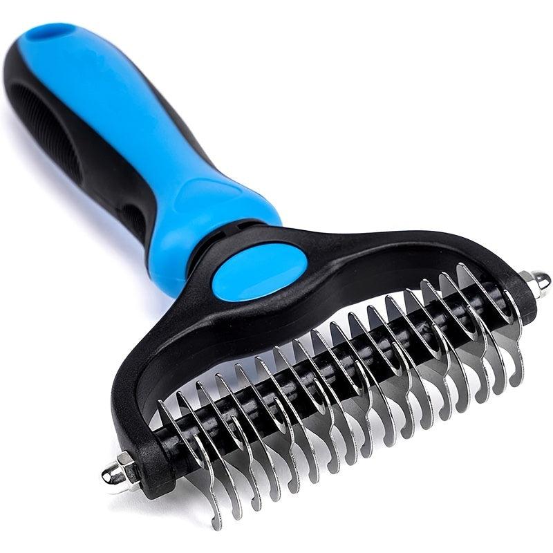 2-in-1 Pet Grooming Tool for Dogs and Cats Shedding Brush Comb