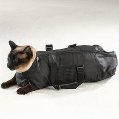 Cat Bathing Bag Mesh Adjustable Washing Bag Cat Grooming Bag