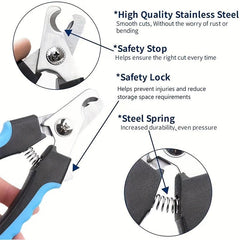 Large Dog Nail Clippers - Claw Nail Cutter for Thick Nails - Nail File Included
