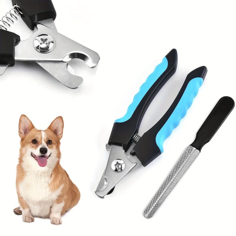 Large Dog Nail Clippers - Claw Nail Cutter for Thick Nails - Nail File Included