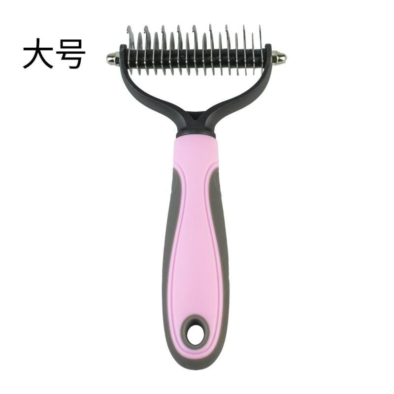 2-in-1 Puppy Grooming Brush - Removes Undercoat Mats, Reduces Shedding, Massages