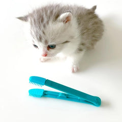 Silicone Cat Mucus Brush and Eye Cleaning Tweezers for Dogs and Cats