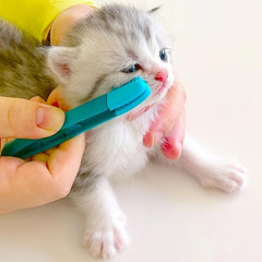 Silicone Cat Mucus Brush and Eye Cleaning Tweezers for Dogs and Cats