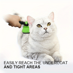 2-in-1 Pet Grooming Brush & Hair Removal Tool for Cats & Dogs - Reduces Shedding