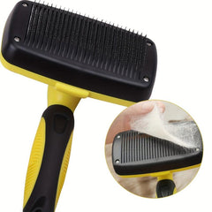 2-in-1 Pet Grooming Brush & Hair Removal Tool for Cats & Dogs - Reduces Shedding