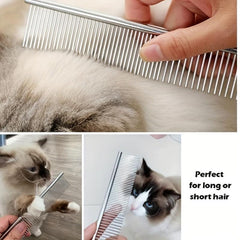 Pet Stainless Hair Removal Straight Comb Undercoat Hair Removal Comb