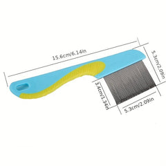 Stainless Steel Cat Comb with Dense Teeth for Hair Removal and Massage