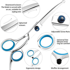 6 Inch Up Curved Pet Grooming Scissors with Round Head
